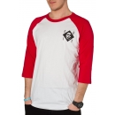 Koszulka Cult Faded 3/4 Sleeve White / Red